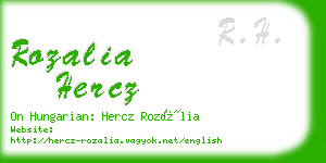 rozalia hercz business card